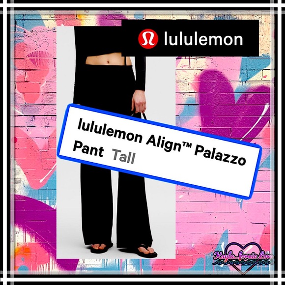 NWT🧘🏼‍♀️lululemon🧘🏻‍♀️ Align Palazzo Pant 🧘🏽‍♀️size 12 Tall - black